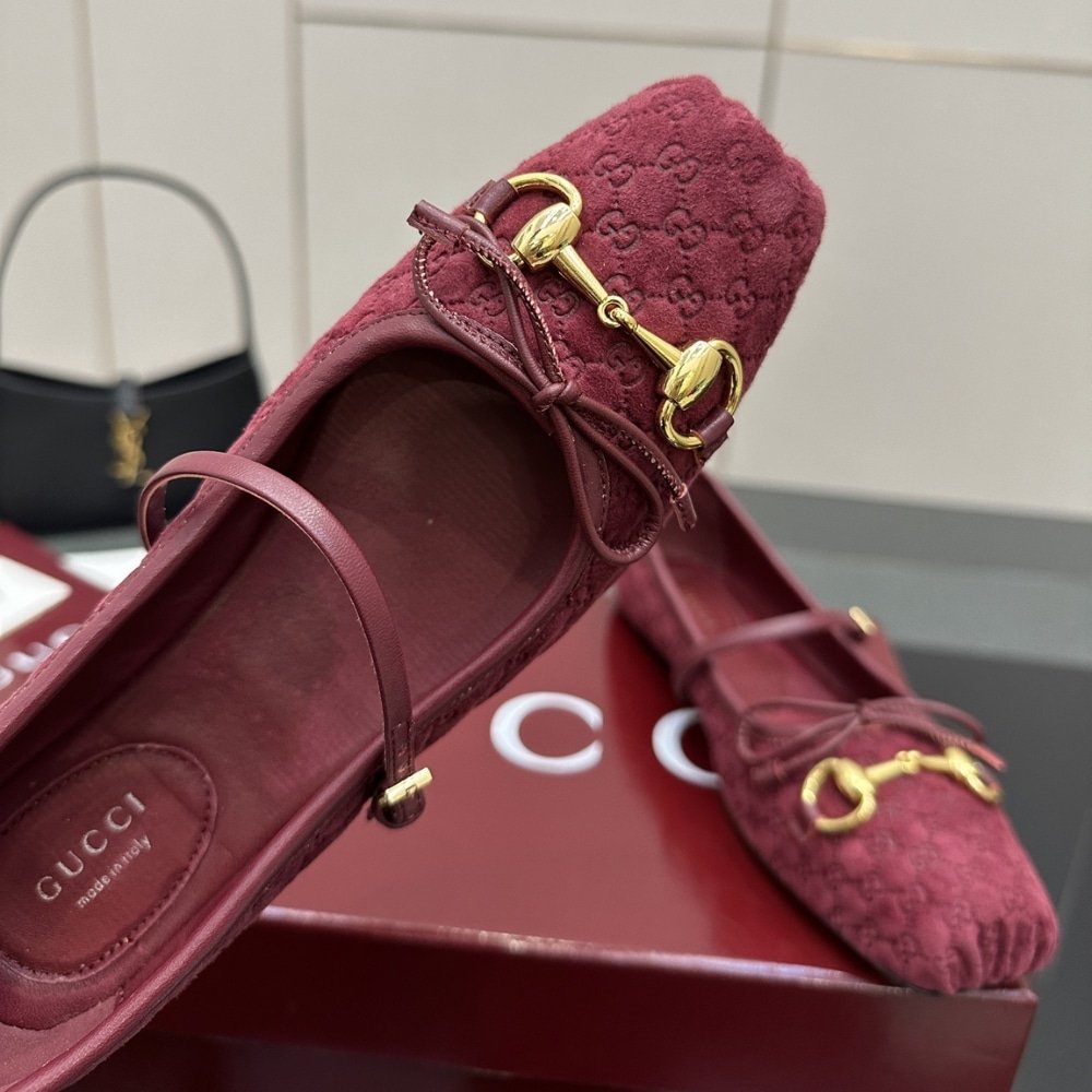 Gvc*1 Women Horsebit Ballet Flat Red 821220 Fad8F 8546