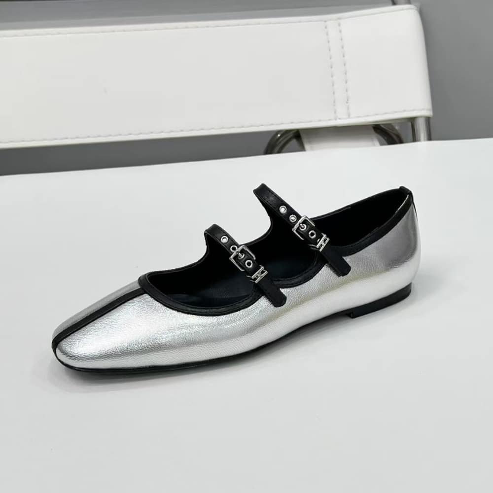 H**me5 Lilia Ballet Flat Silver H252042Z 52350