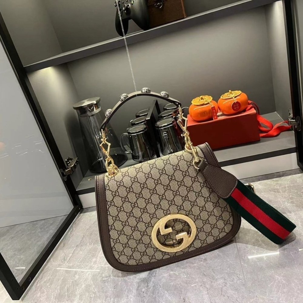 Gvc*1 Blondie Medium Top Handle Bag Beige And Ebony 29Cm 721172 96Iwg 8745