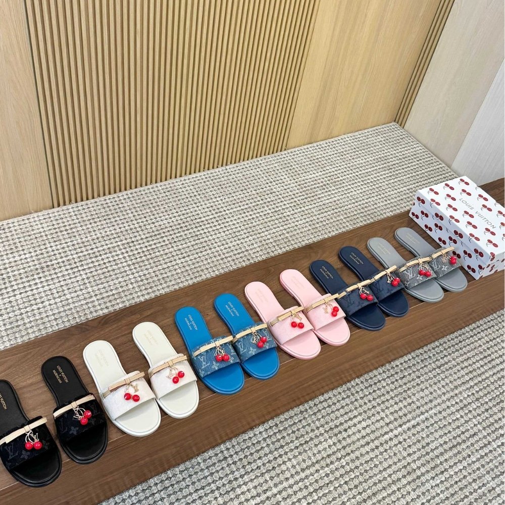 L0vis Vvtt0n X Takashi Murakami Lily Flat Mule Raffia Beige 1Ahlrn