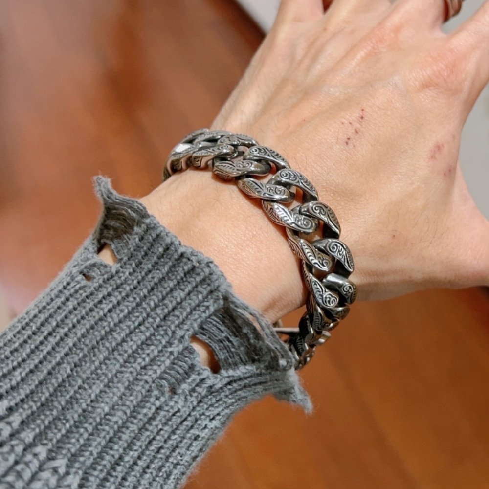 Gvc*1 Snake Bracelet Silver