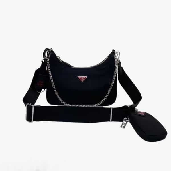 Pra*a MINI RE-EDITION 2005 RE-NYLON BLACK WITH RED LOGO