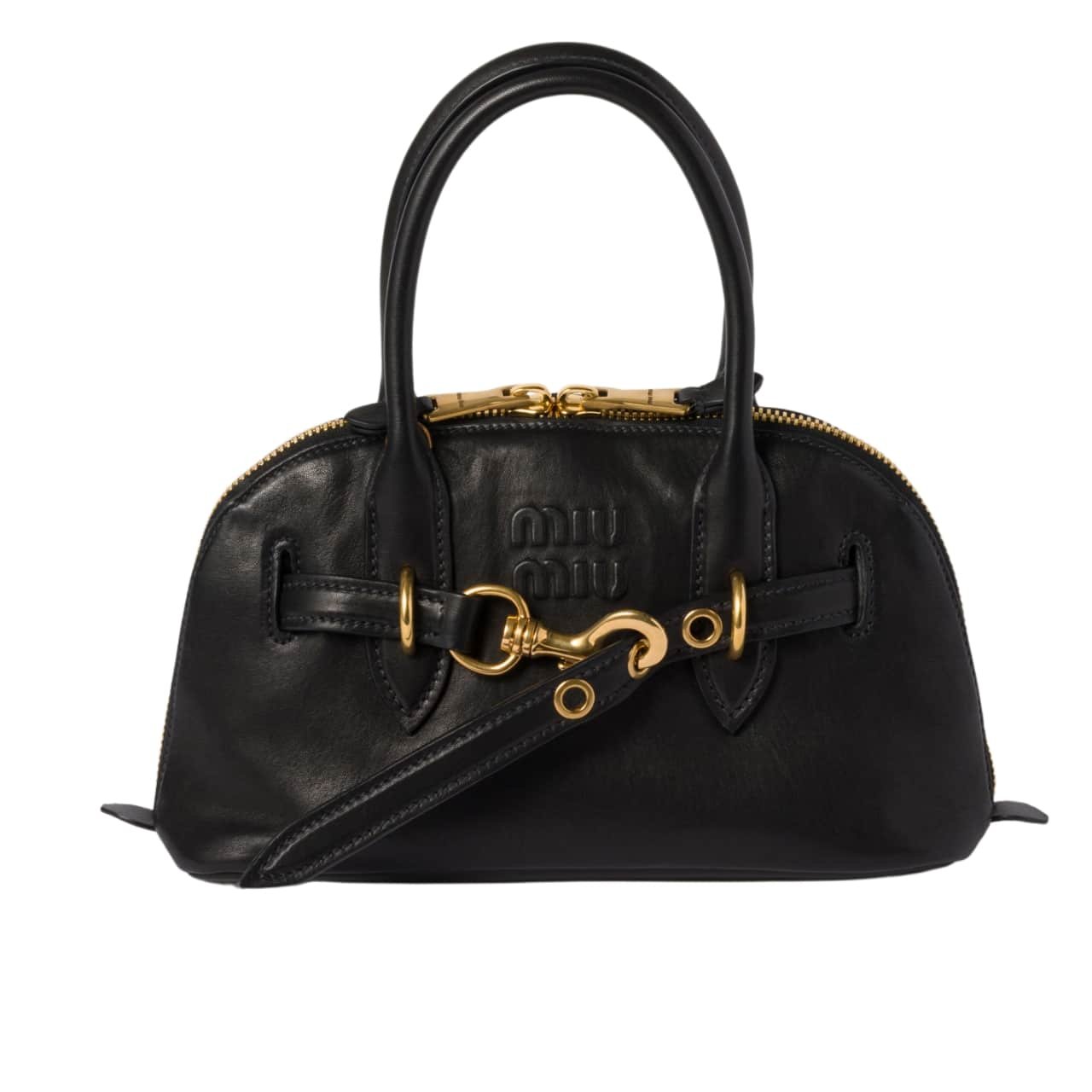 M1um1u Aventure Nappa Top Handle Bag Black 28Cm 5Bb169 2Bbl F0002 V Ooo