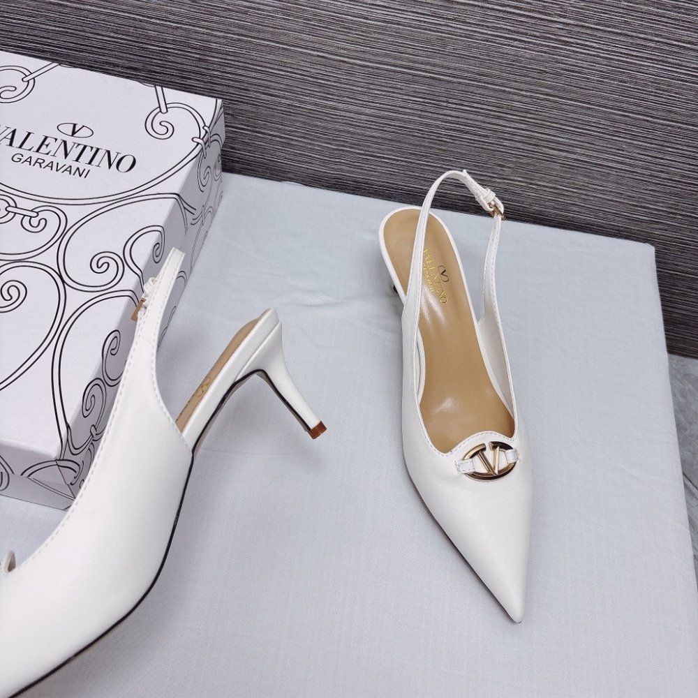 Va1e*ntin0 The Bold Edition Vlogo Slingback Pump 60Mm In Ivory