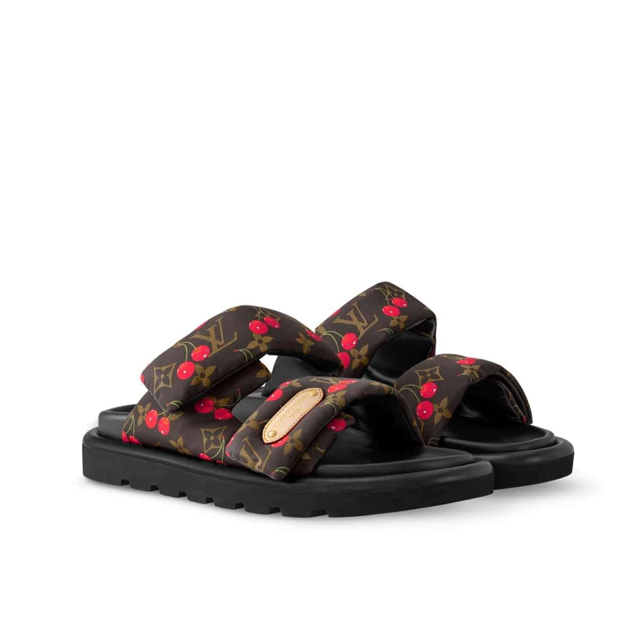 L0vis Vvtt0n X Takashi Murakami Mule Plano Pool Pillow Comfort Chocolate Brown 1Ahme4