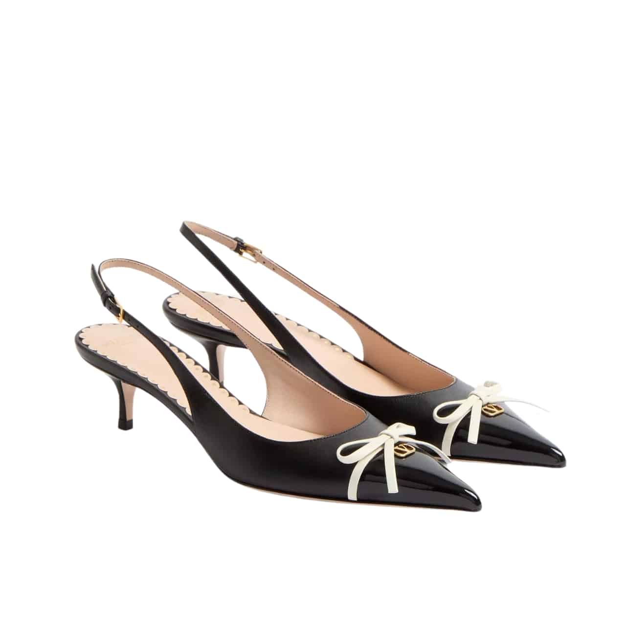 Va1e*ntin0 Bepointy Slingback Pumps Black 6W2S0Ll3Dal 790