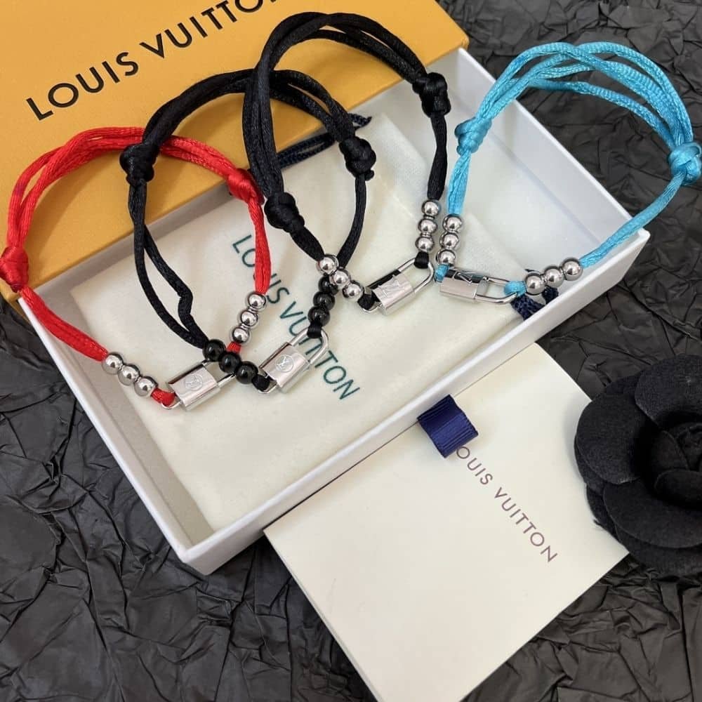 L0vis Vvtt0n Silver Lockit Bracelet Red Q05784