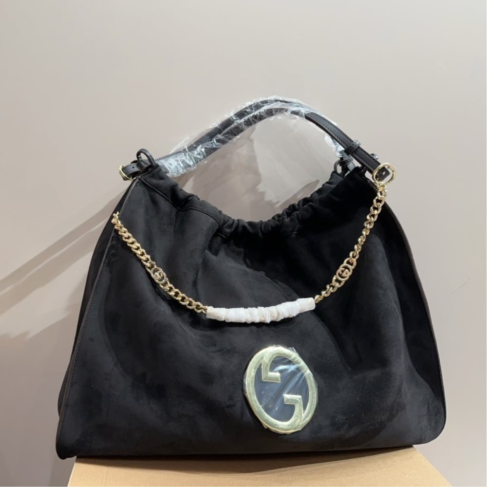 Gvc*1 Blondie Large Suede Tote Bag Black 50Cm