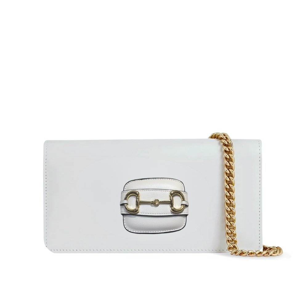Gvc*1 Horsebit 1955 Wallet With Chain White 20Cm 621892 0Yk0G 9022