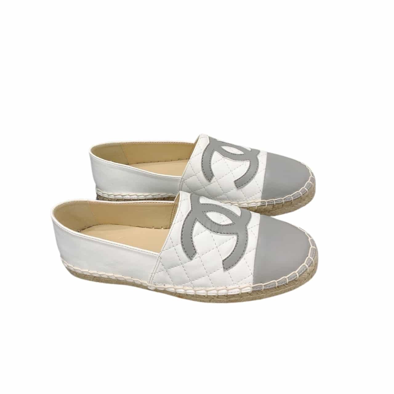 Ch**el Cc Espadrilles White Gray