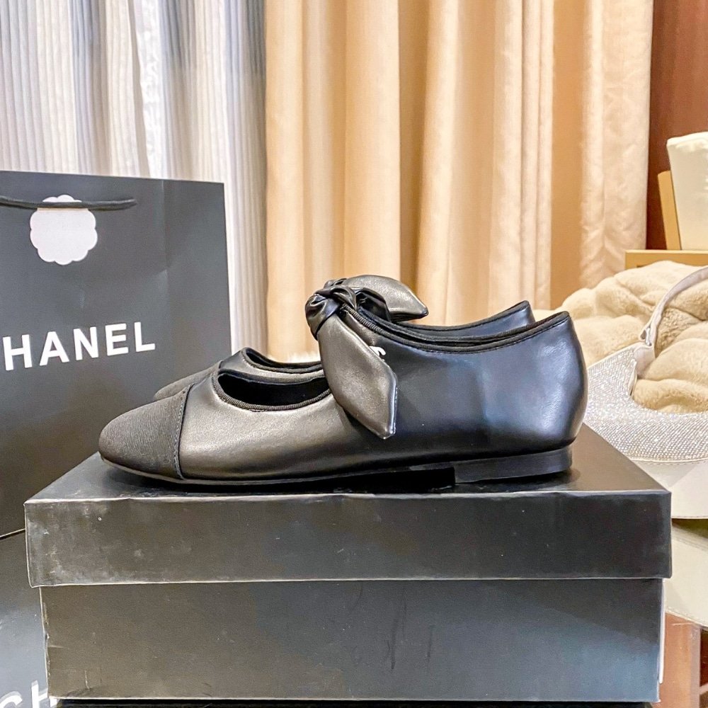 Ch**el Mary Janes Shoes All Black