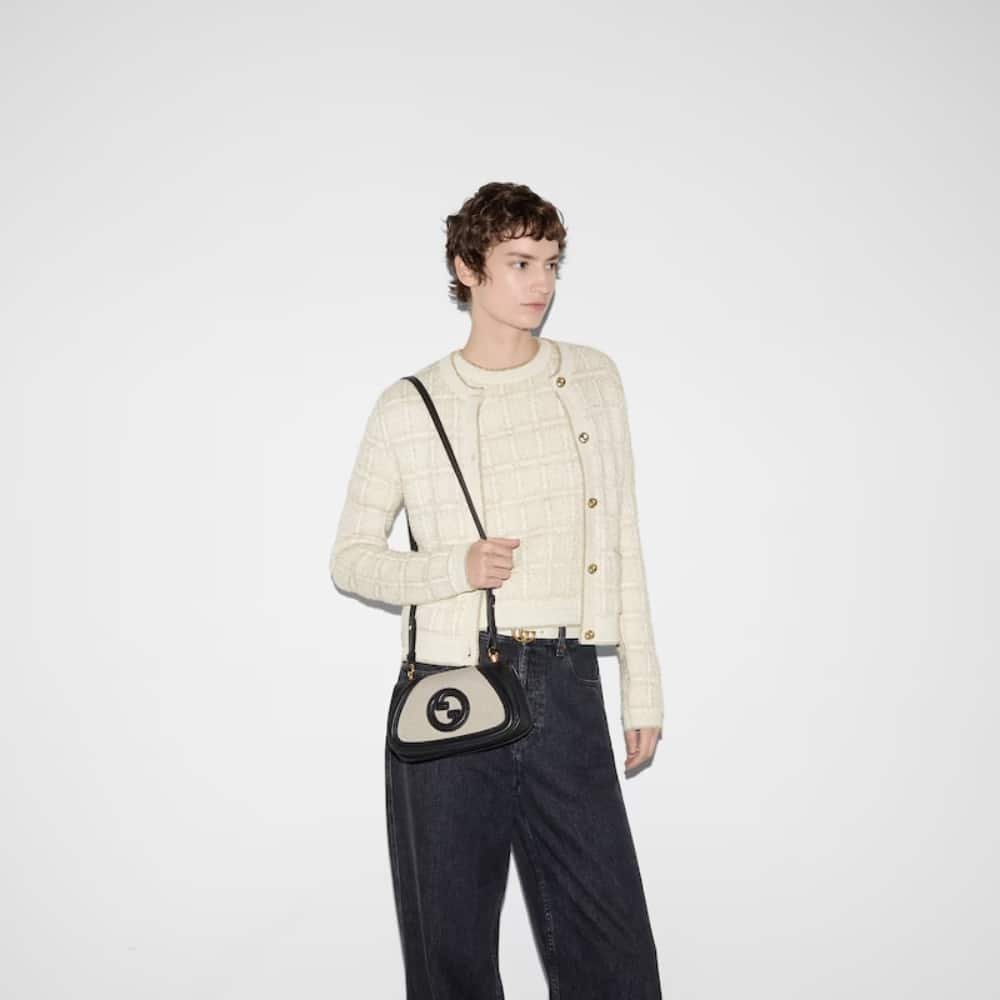 Gvc*1 Blondie Mini Shoulder Bag Natural Black 22Cm 815700 Haakf 2546