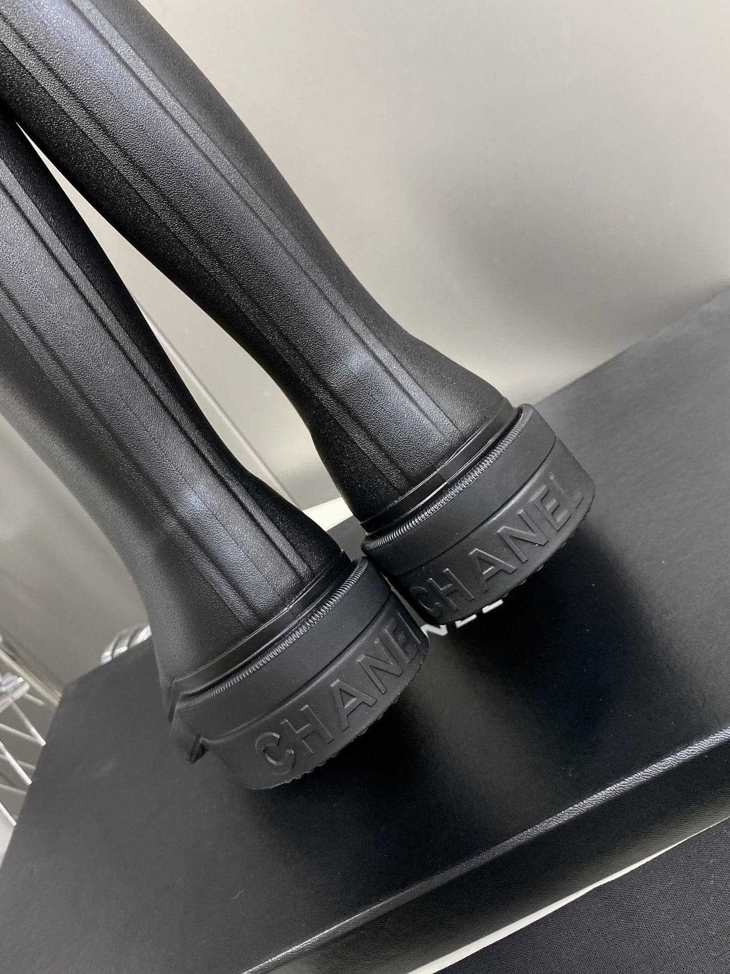 Ch**el Rubber Rain Boots Black G39620 X56326 94305