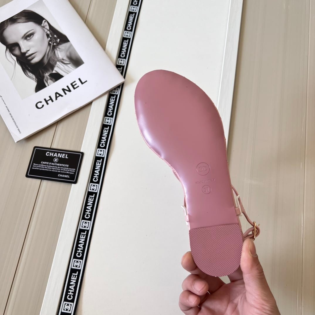 Ch**el Sandals Pink G45258 X01000 Ns099