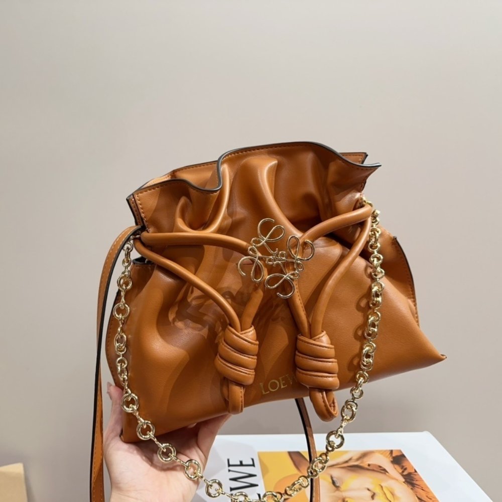 L0ew* Small Flamenco Clutch Bag Brown 29Cm A411Fcrx02 1100