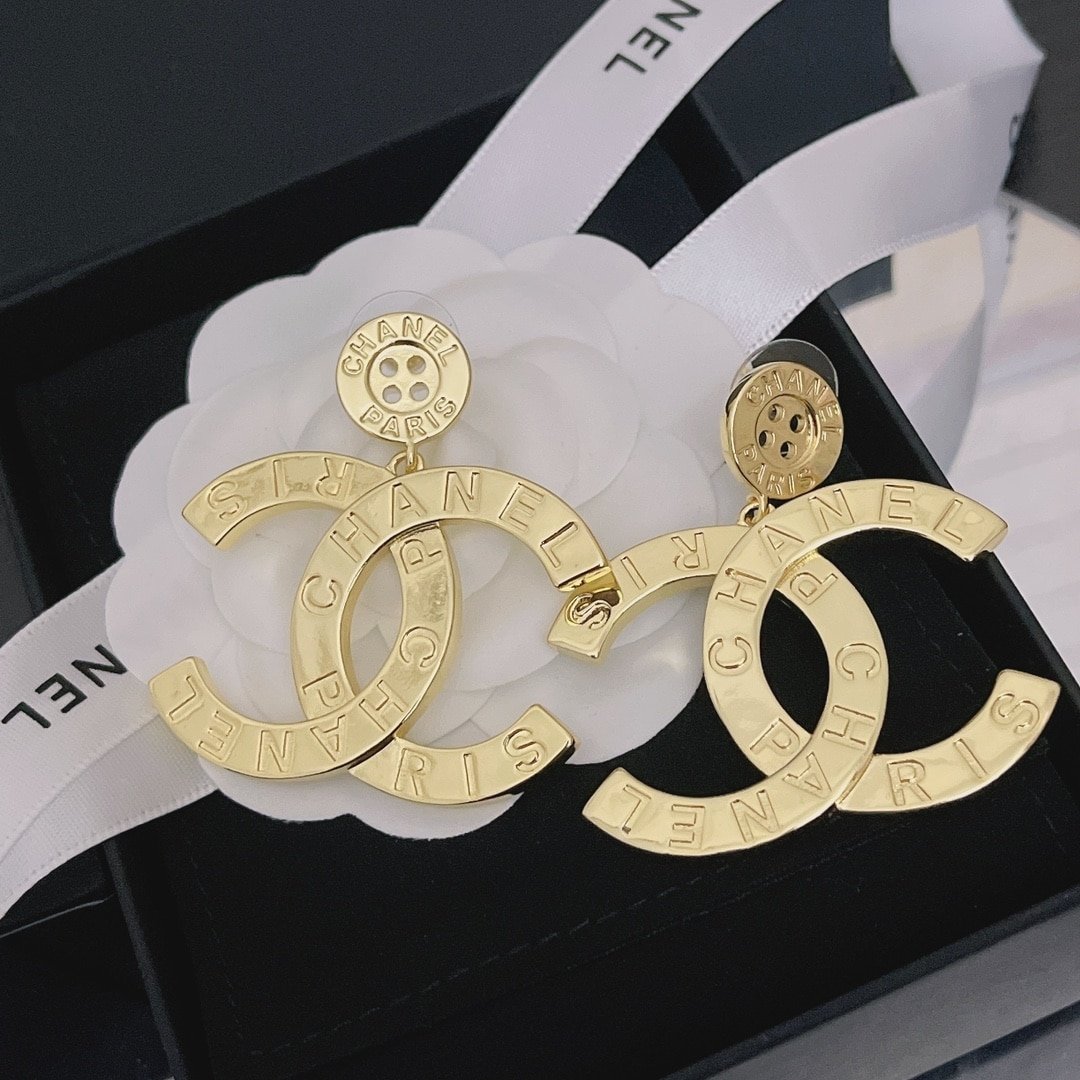 Ch**el Paris Button Earrings
