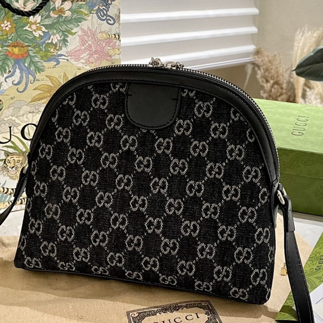 Gvc*1 Ophidia Gg Small Shoulder Bag Black 23Cm 499621 Fac2F 8450
