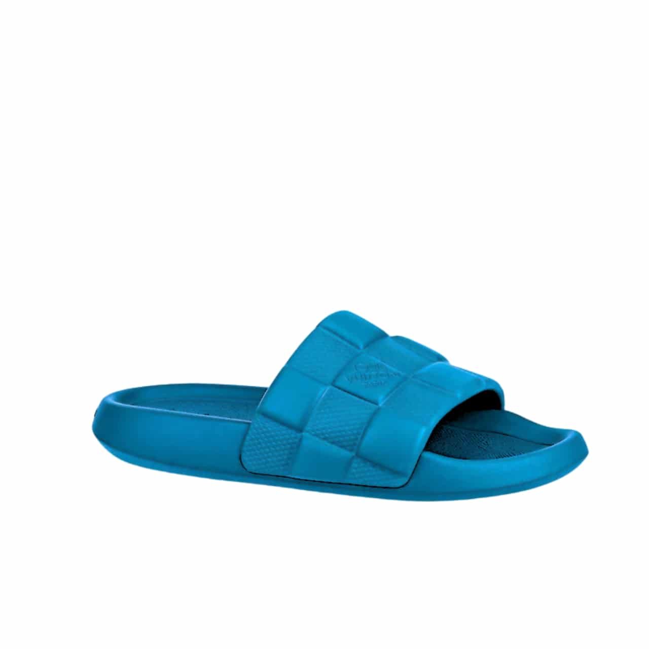 L0vis Vvtt0n Waterfront Mule Maxi Damier Rubber Blue