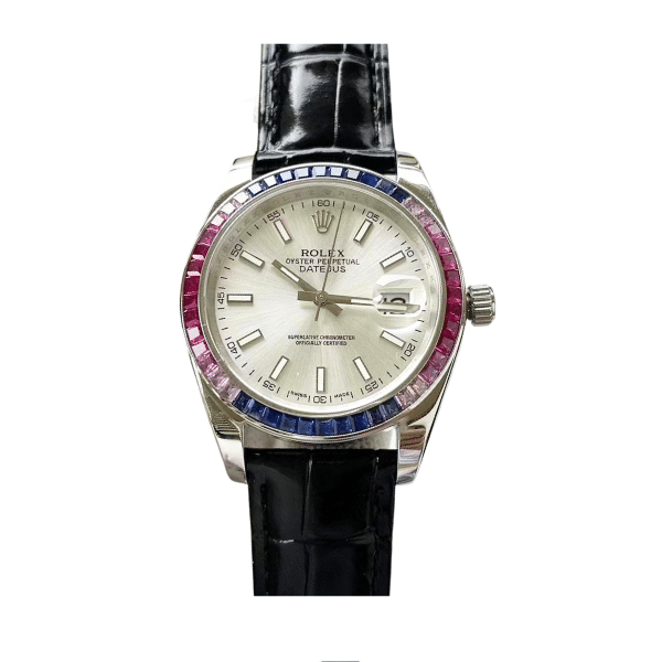 R01ex Oyster Perpetual Datejus White Dial Ruby Around 40Mm