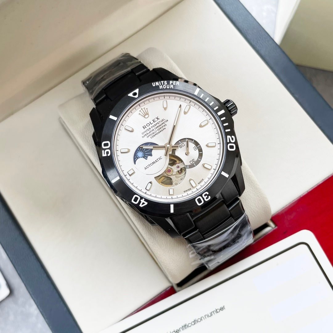 R01ex Oyster Perpetual Cosmograph Moonphase White Dial 40Mm