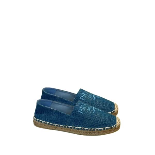 Pra*a Linen Espadrilles Blue 1S841M376F0013F020