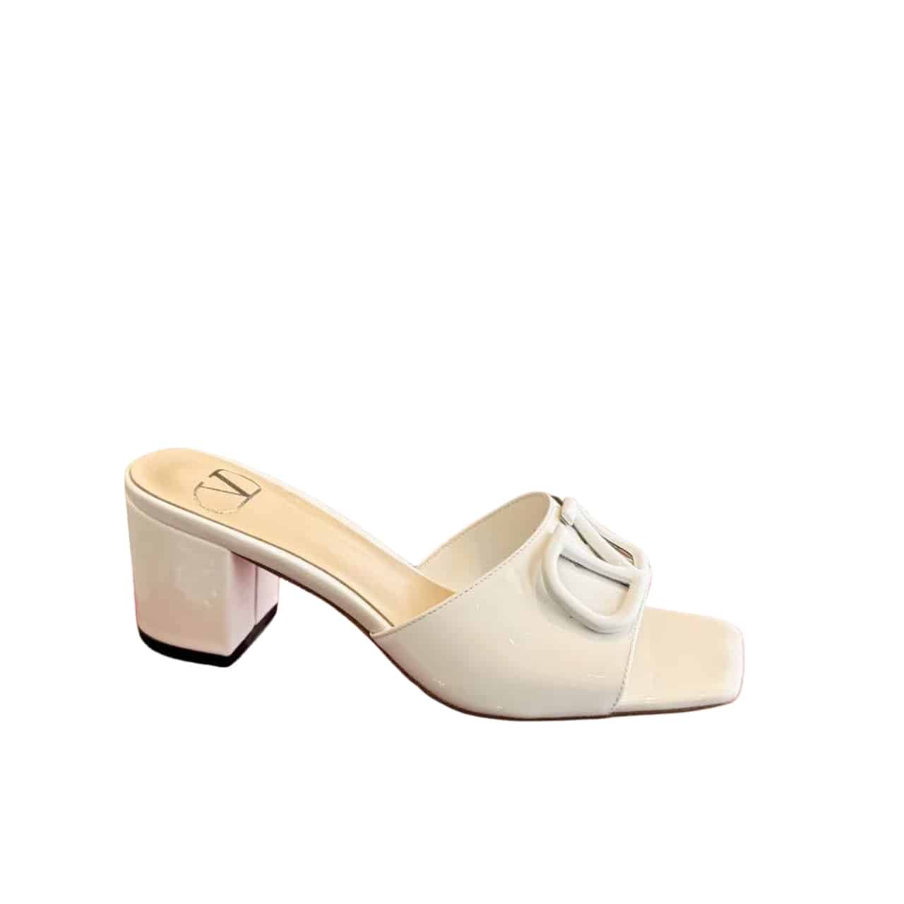 Va1e*ntin0 Vlogo Signature Slide Sandal White
