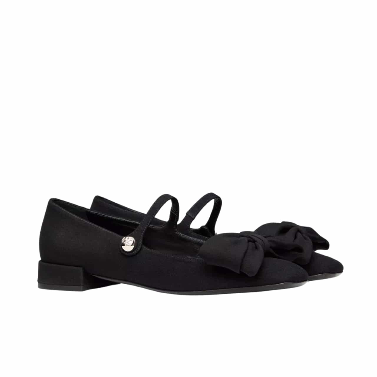 Va1e*ntin0 Garavani Bowjane Mary Jane Ballerina In Black 5W0S0Ki3Jiv 0No