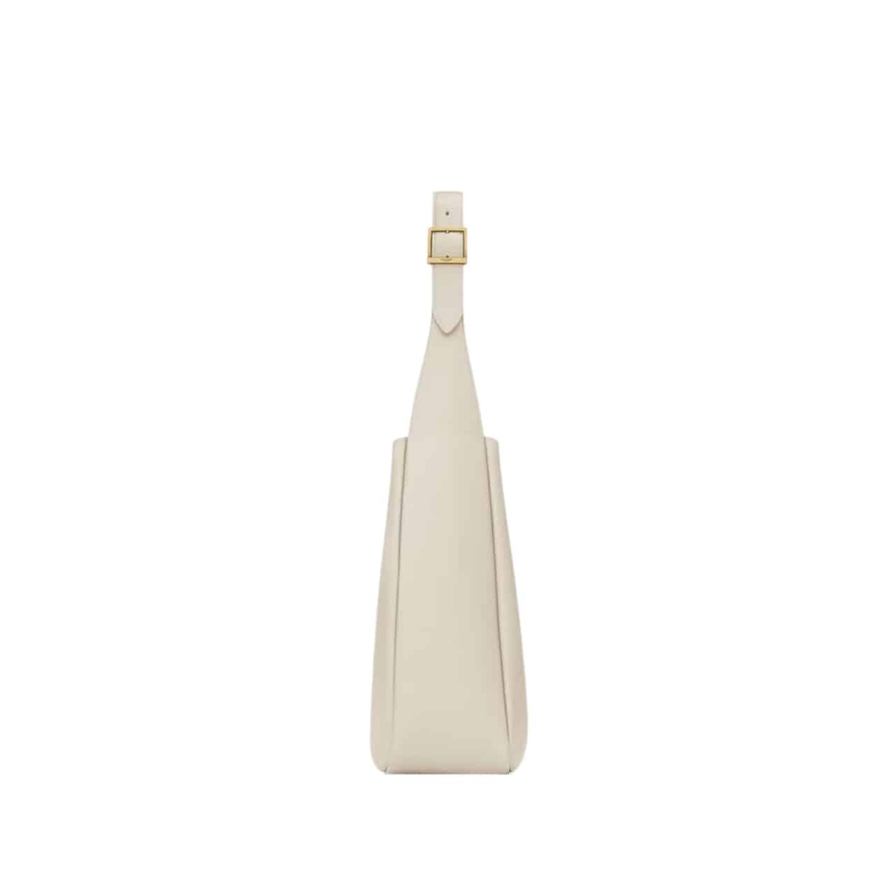 Sa1nt Lau*nt Le 5 À 7 S*pple Large In Grained Leather White 31Cm 753837Aaauq9207