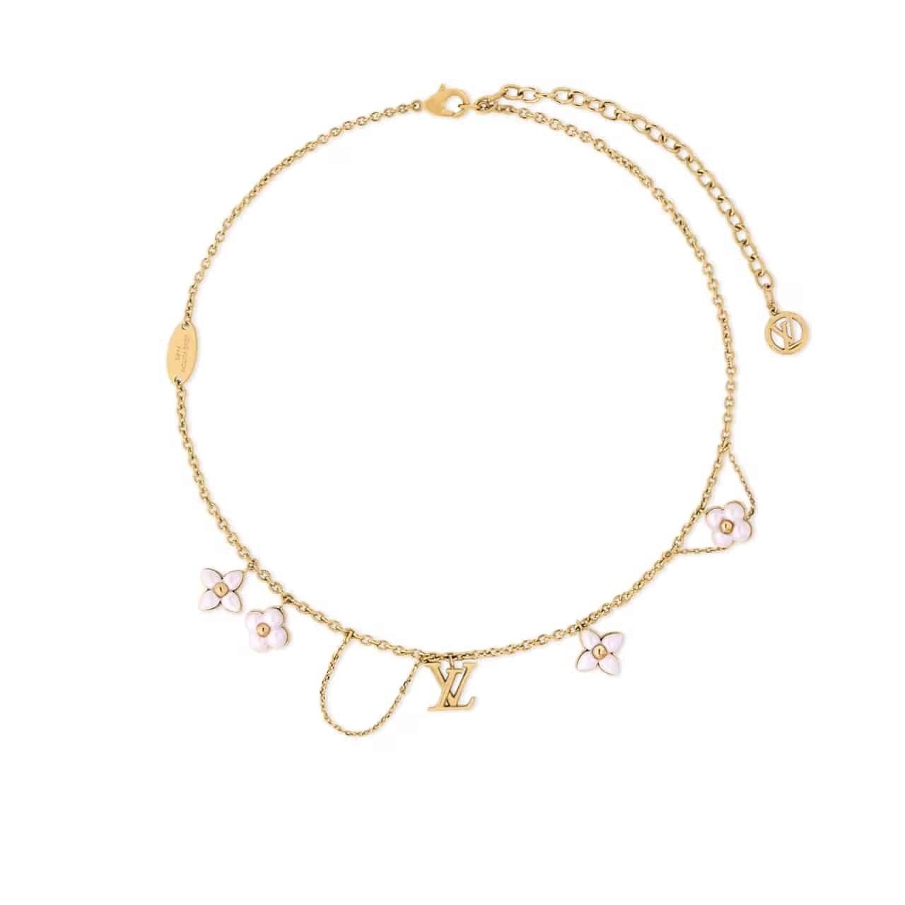 L0vis Vvtt0n Lv Floragram Necklace Gold M03016