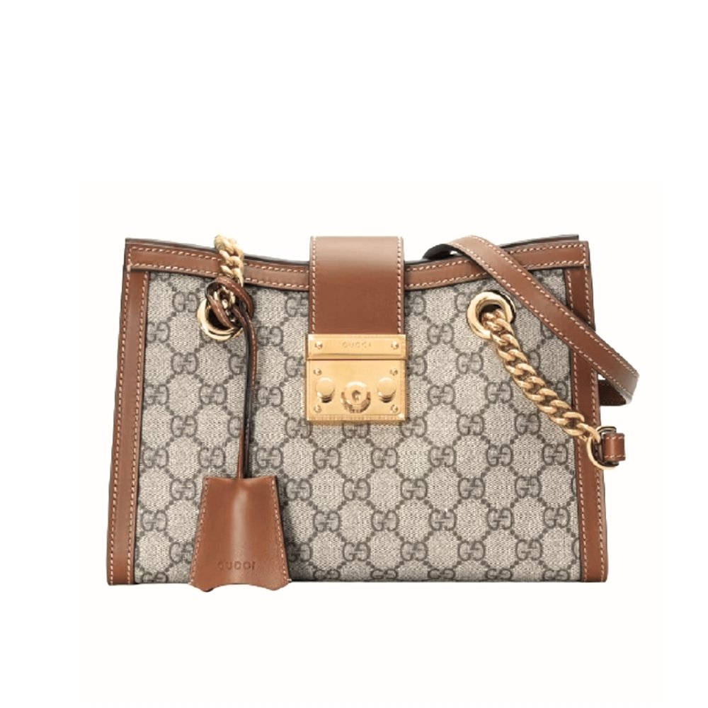 Gvc*1 Padlock Small Shoulder Bag Brown Gg Svp*me 25Cm 498156 Khnkg 8534