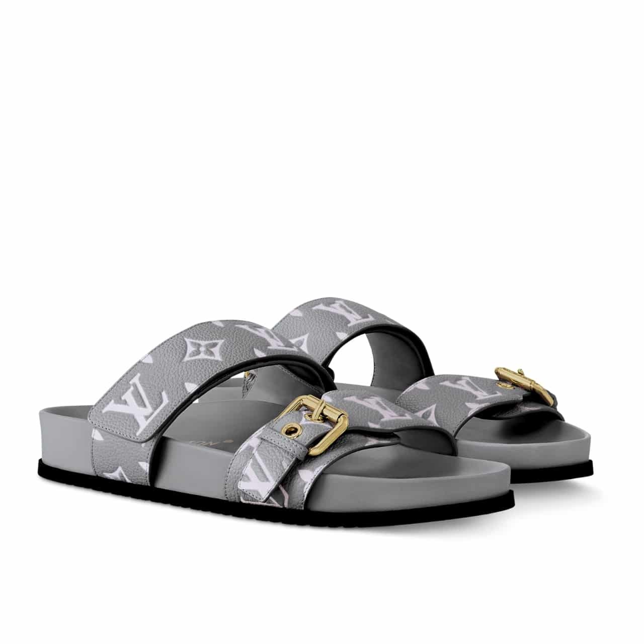 L0vis Vvtt0n Bom Dia Flat Comfort Mule Gray 1Agxv3