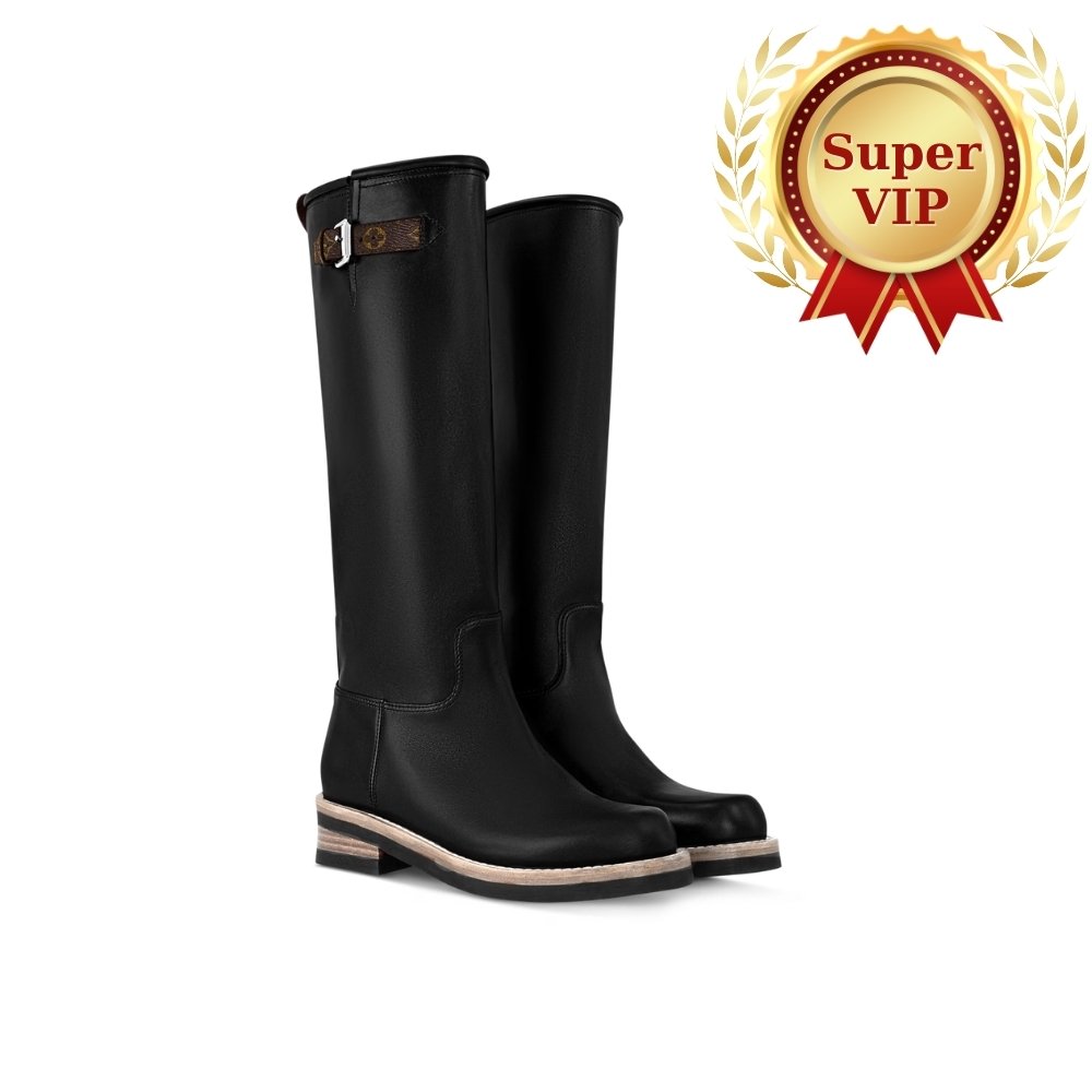 [S*per Vip 1:1] L0vis Vvtt0n LV Biker High Boot Black 1AGM85