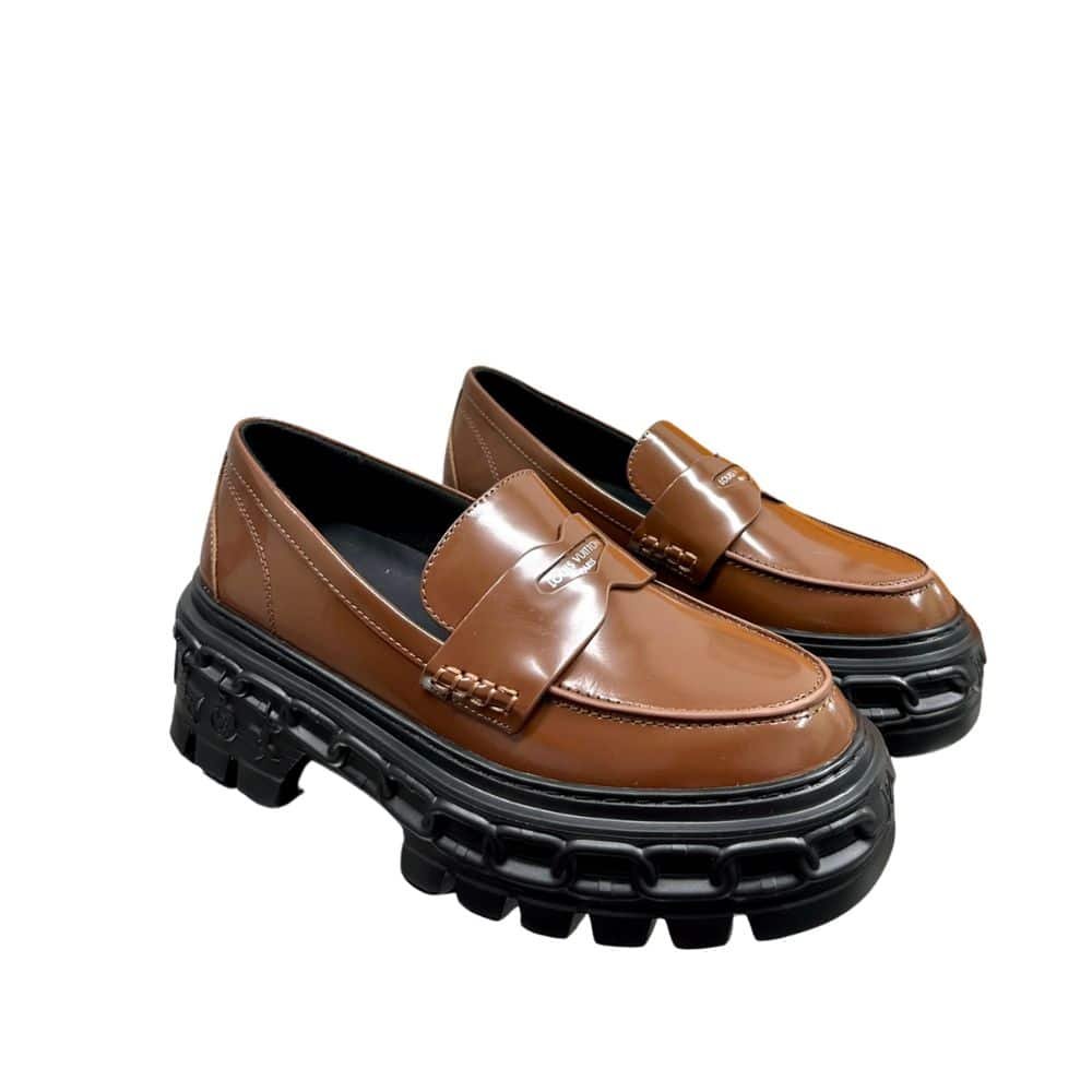 L0vis Vvtt0n Lv Record Loafer Brown